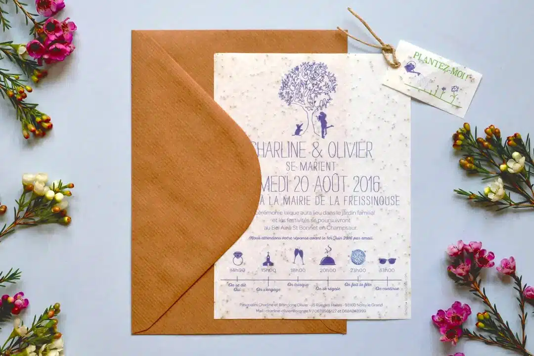 faire part mariage ecoresponsable