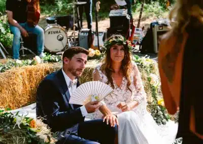 mariage boheme wild dans un domaine viticole du gard