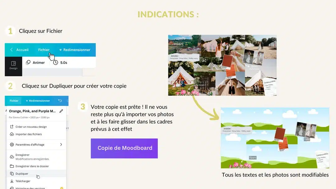 Comment créer son moodboard de mariage