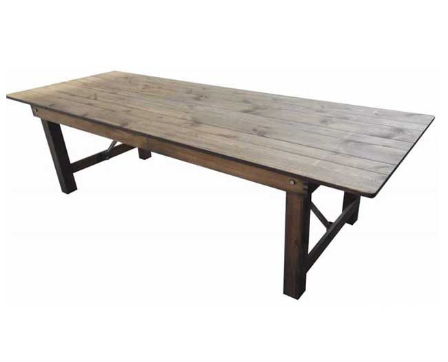 table bois rustique 8 pers