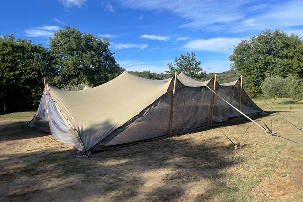 parois cristal pour tente nomade